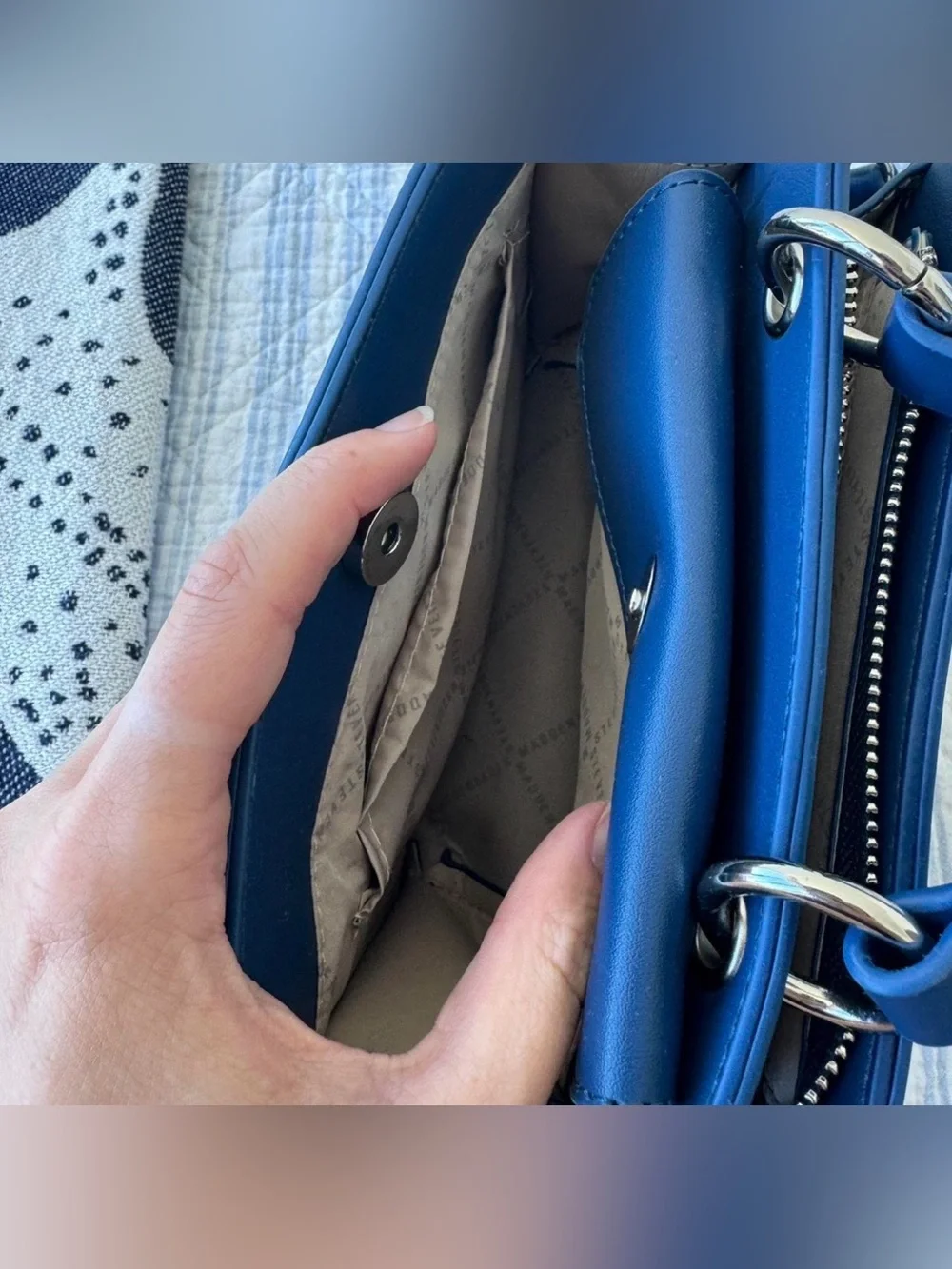 Steve Madden Blue Leather Crossbody Purse
